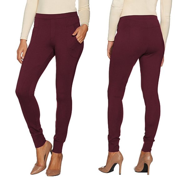 Du Jour Pants - DU JOUR Pull-On Ponte Knit Leggings SMALL